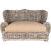 Classic Handwoven Pet Daybed with Machine Washable Cushion, Kubu Grey - Pet Beds - 1 - thumbnail