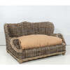 Classic Handwoven Pet Daybed with Machine Washable Cushion, Kubu Grey - Pet Beds - 2