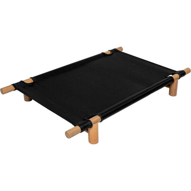 Chester Wood Frame Elevated Outdoor Dog Bed, Ink/Light Teak