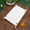 Chester Wood Frame Elevated Outdoor Dog Bed, Snow/Light Teak - Pet Beds - 2