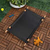 Chester Wood Frame Elevated Outdoor Dog Bed, Ink/Light Teak - Pet Beds - 2
