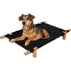 Chester Wood Frame Elevated Outdoor Dog Bed, Ink/Light Teak - Pet Beds - 3
