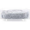 Carole Acrylic Fluffy Pet Bed with Washable Cushion, Light Grey/Clear - Pet Beds - 1 - thumbnail