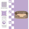 Curvy Handwoven Pet Bed with Machine Washable Cushion, Kubu Grey - Pet Beds - 5