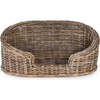 Curvy Handwoven Pet Bed with Machine Washable Cushion, Kubu Grey - Pet Beds - 6