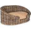 Curvy Handwoven Pet Bed with Machine Washable Cushion, Kubu Grey - Pet Beds - 7