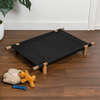 Chester Wood Frame Elevated Outdoor Dog Bed, Ink/Light Teak - Pet Beds - 6