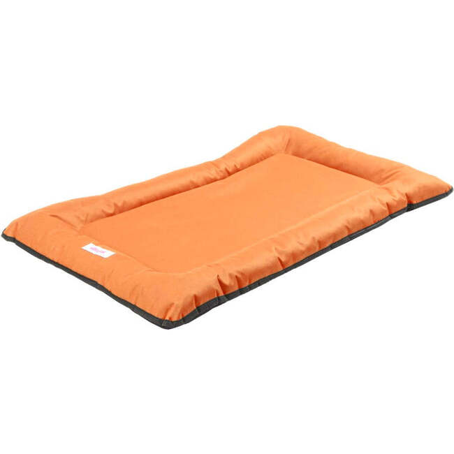 Archie Waterproof Indoor/Outdoor Hand-Washable Memory Foam Camping Pet Bed, Tangerine