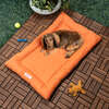 Archie Waterproof Indoor/Outdoor Hand-Washable Memory Foam Camping Pet Bed, Tangerine - Pet Beds - 2