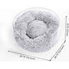 Bette Acrylic Fluffy Donut Pet Bed with Washable Cover, Light Grey/Clear - Pet Beds - 4