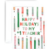 Teacher Happy Holidays Card Set of 3 - Greeting Cards - 1 - thumbnail