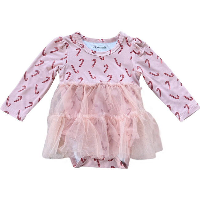 Tulle Bodysuit Dress Candy Cane