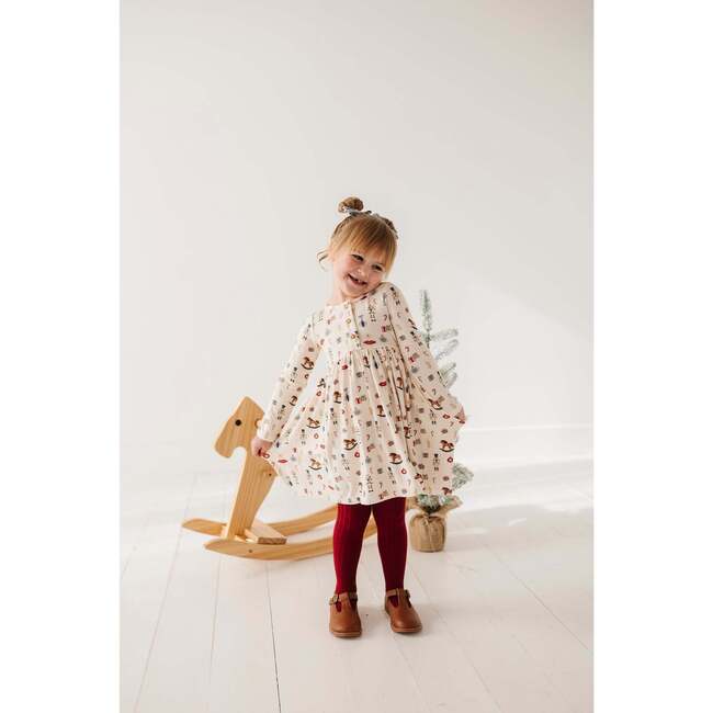 Long Sleeve Henley Dress Candy Cane - Dresses - 3