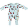 Long Sleeve Zip Romper Christmas Dogs - Rompers - 1 - thumbnail