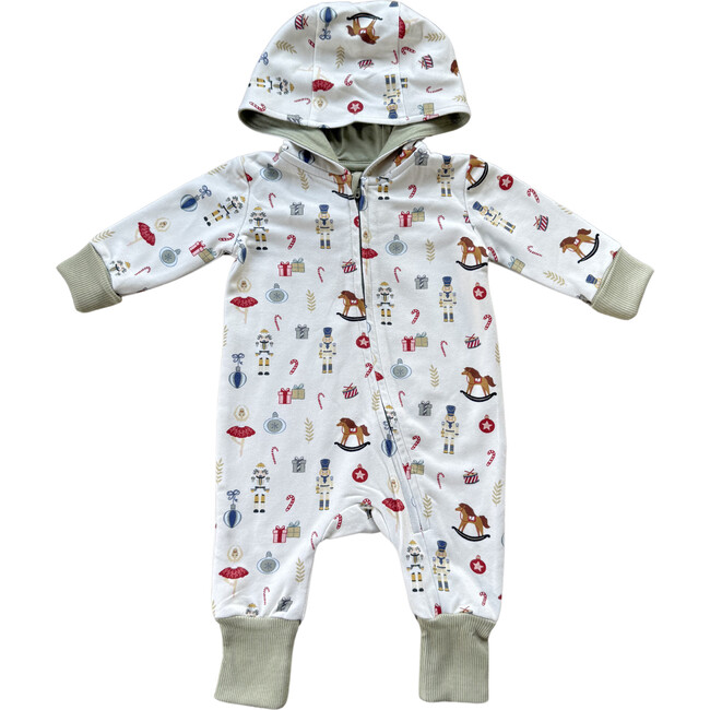 Terry Zip Romper Nutcracker