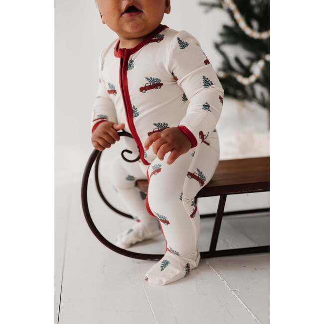 Footie Romper Pine Stripe - Footie Pajamas - 5