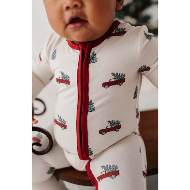Footie Romper Pine Stripe - Footie Pajamas - 6