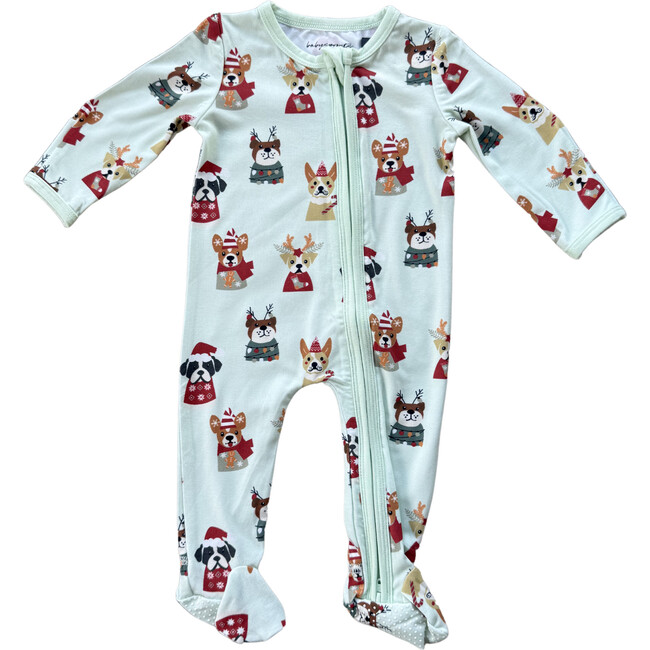 Footie Romper Christmas Dogs