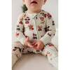 Long Sleeve Zip Romper Candy Cane - Rompers - 3