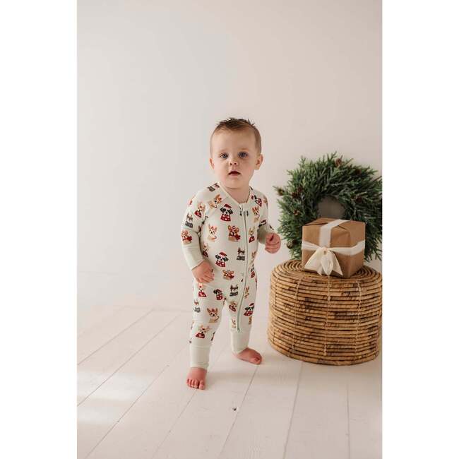 Long Sleeve Zip Romper Candy Cane - Rompers - 5