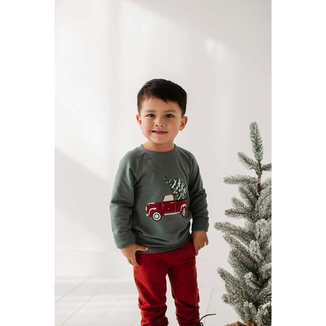 Raglan Sweatshirt Christmas Truck - Sweatshirts - 4