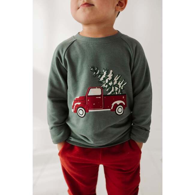 Raglan Sweatshirt Christmas Truck - Sweatshirts - 5