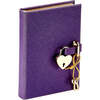 Heart Lock Leather Diary, Purple - Books - 2 - thumbnail