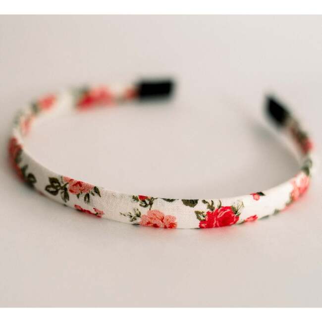 Petite Petals Headband, Crimson Rose