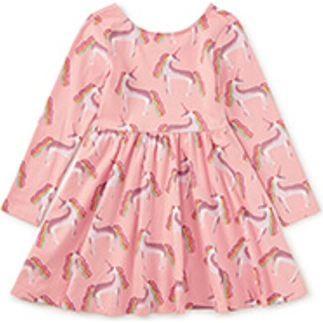 Printed Ballet Dress, Rainbow Unicorn
