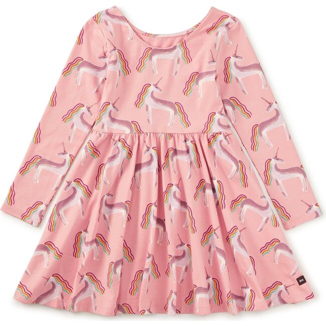 Printed Ballet Dress, Rainbow Unicorn - Dresses - 3