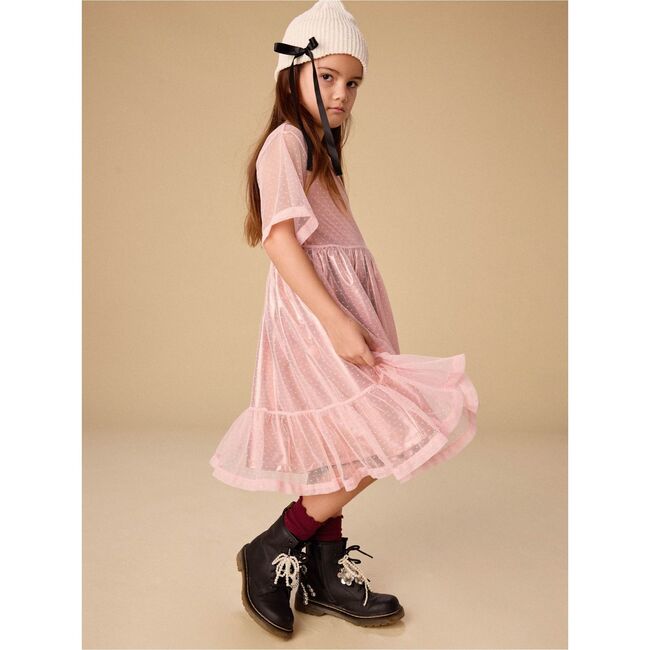 Layered Tulle & Foil Dress, Cherry Blossom - Dresses - 3