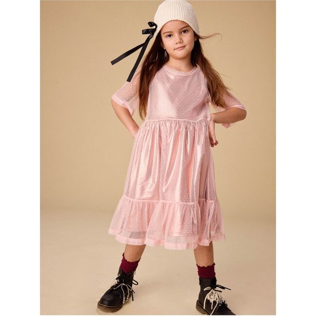 Layered Tulle & Foil Dress, Cherry Blossom - Dresses - 4