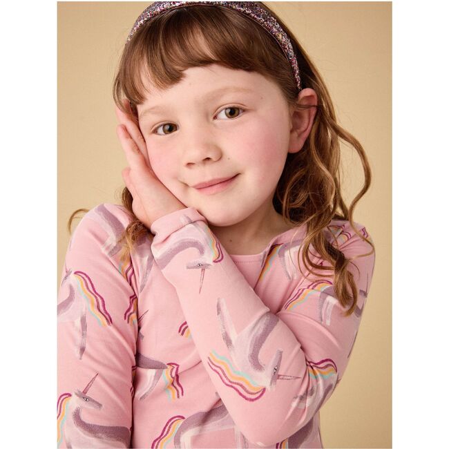 Printed Ballet Dress, Rainbow Unicorn - Dresses - 7