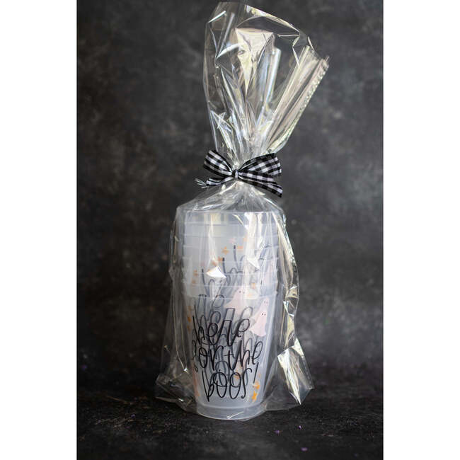 Here For The Boos! Set of 8 Halloween Party Cups - Tableware - 2