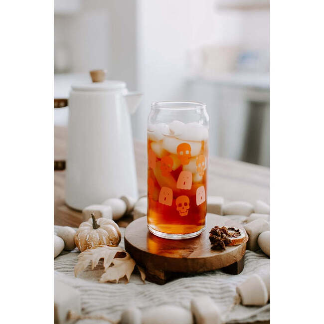 Ghost & Skull Halloween Can Glass - 20oz - Tableware - 3