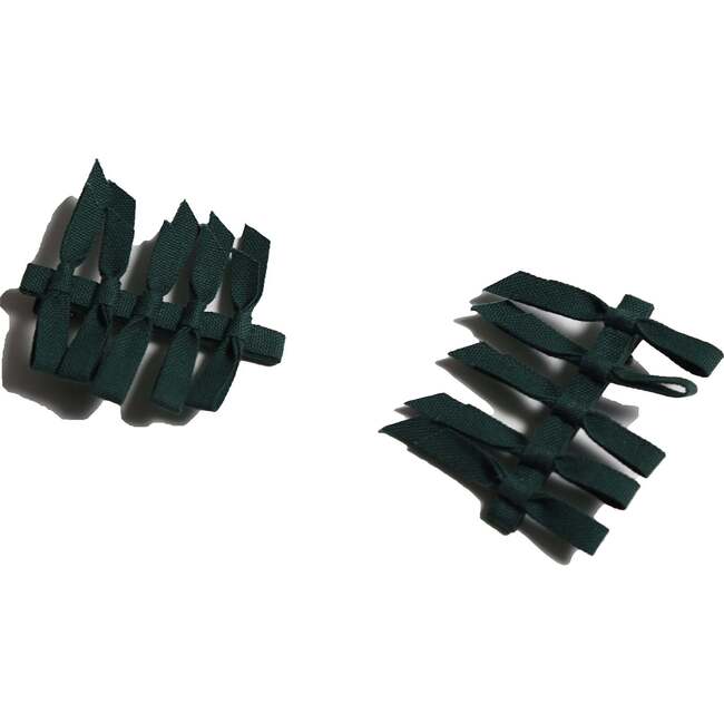 Ribbon Bow Barrettes (Set of 2), Cactus