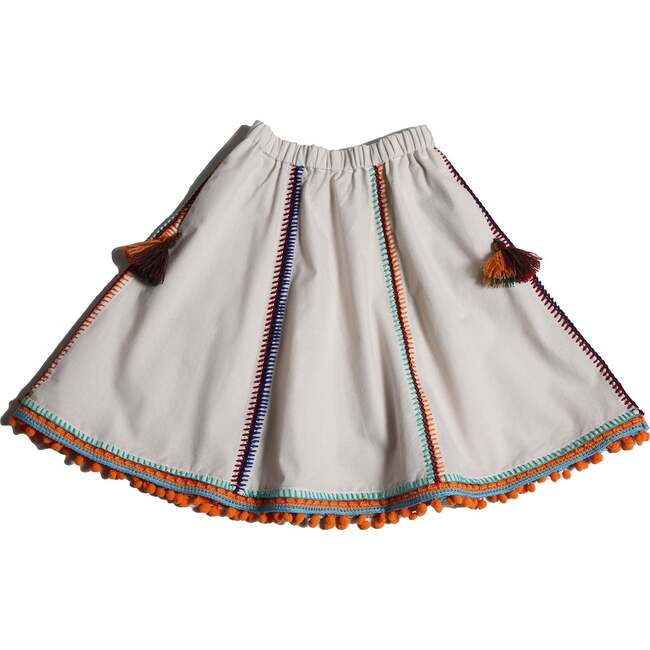 Maya Embroidered Peasant Skirt, Opal