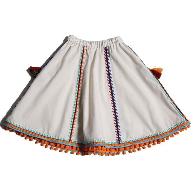 Maya Embroidered Peasant Skirt, Opal - Skirts - 2