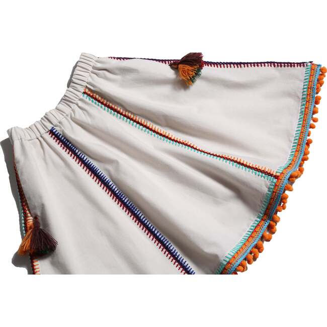 Maya Embroidered Peasant Skirt, Opal - Skirts - 3