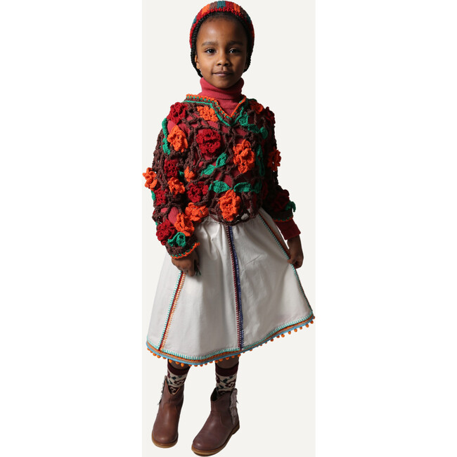 Maya Embroidered Peasant Skirt, Opal - Skirts - 5