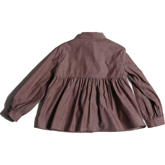 Maya Bow Blouse, Raisin - Shirts - 2