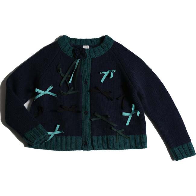 Marisol Bow Cardigan, Sapphire