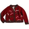 Marisol Bow Cardigan, Ruby - Cardigans - 1 - thumbnail