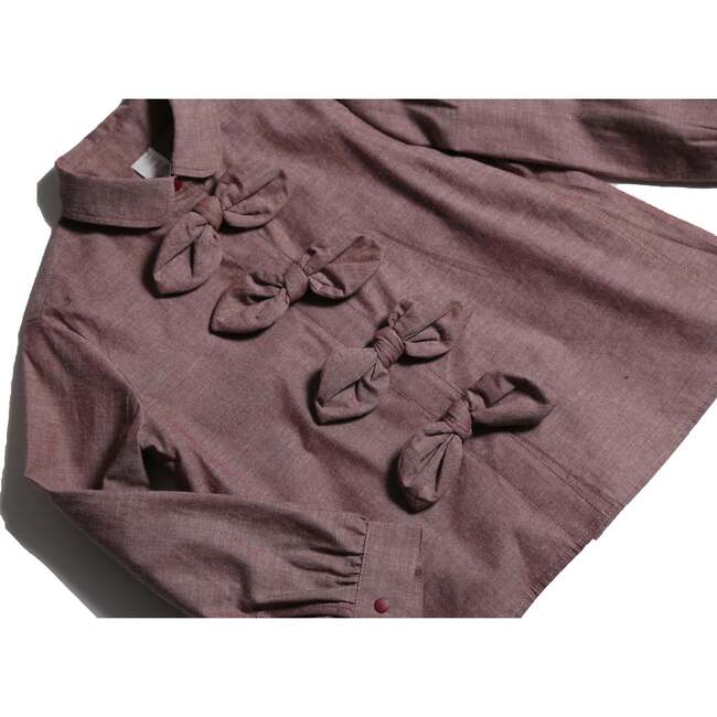 Maya Bow Blouse, Raisin - Shirts - 3