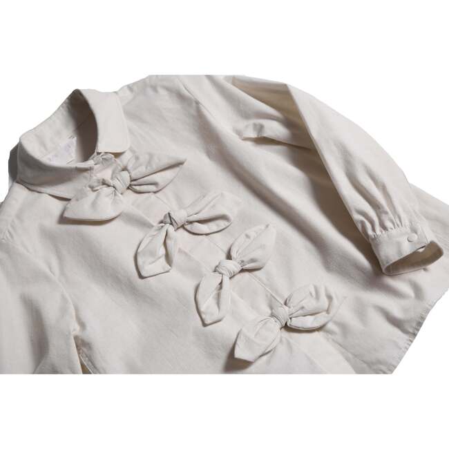 Maya Bow Blouse, Opal - Shirts - 3