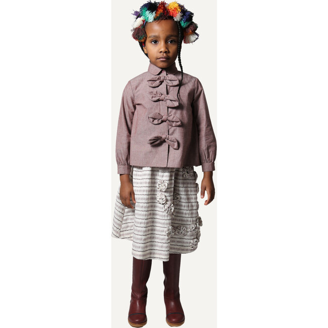 Maya Bow Blouse, Opal - Shirts - 4