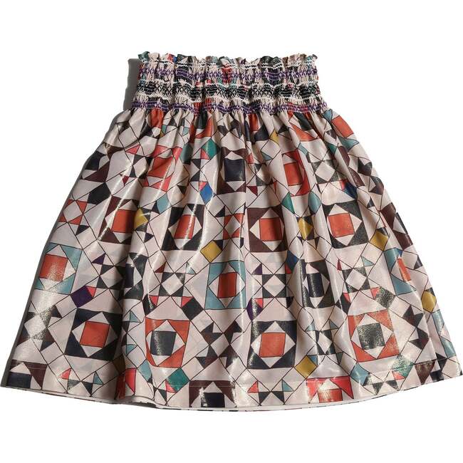 Luna Smocked Skirt, Rainbow - Skirts - 2
