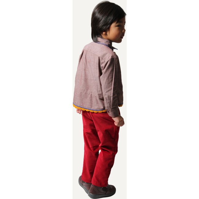 Malok Slim Fit Trousers, Ruby - Pants - 7