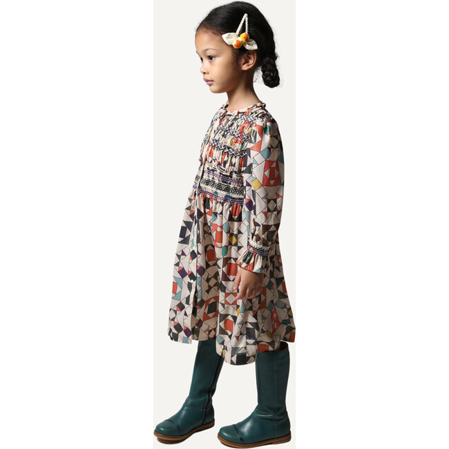 Luna Smocked Shirt Dress, Rainbow - Dresses - 5