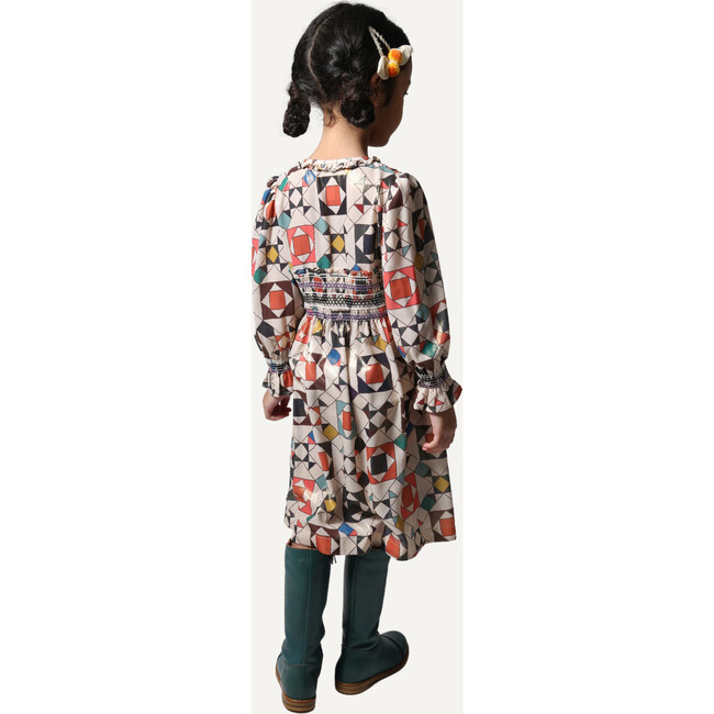 Luna Smocked Shirt Dress, Rainbow - Dresses - 6